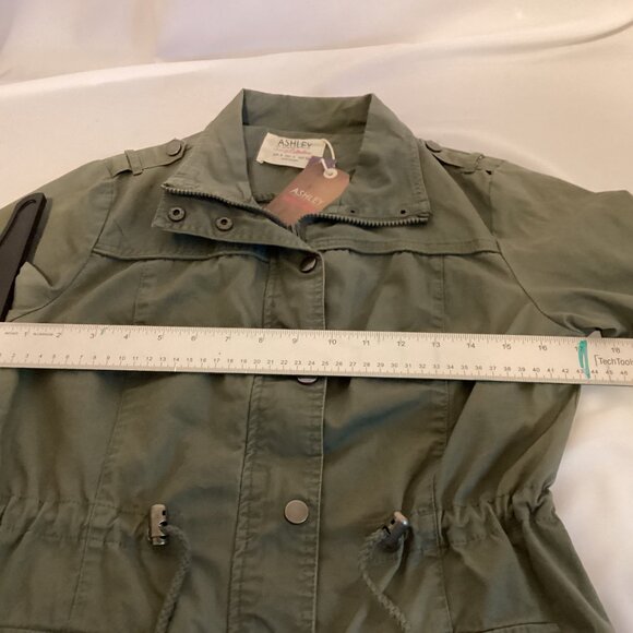 Ashley by 26 Intl Olive Utility Jacket NWT Women’s Size S – Tiger Sparkle - Picture 7 of 9